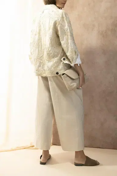 Brunello Cucinelli Halo Deconstructed Embroidered Jacket | Thumbnail 4 Brunello Cucinelli Halo Deconstructed Embroidered Jacket | Thumbnail 4