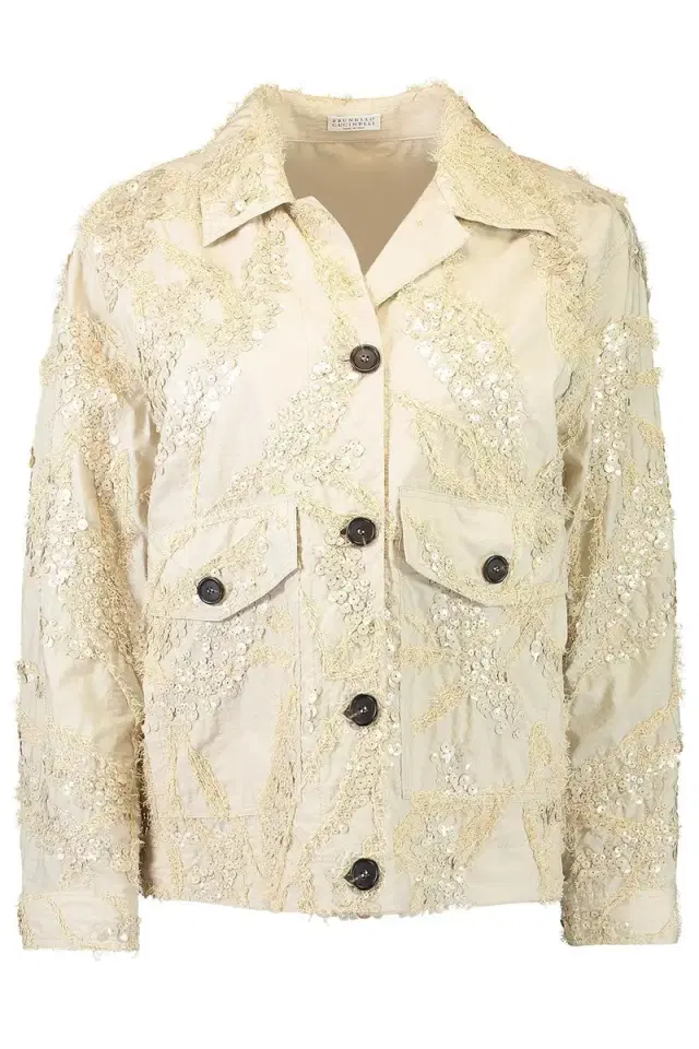 Brunello Cucinelli Halo Deconstructed Embroidered Jacket
