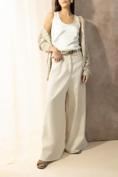 Brunello Cucinelli Scoopneck Tank - Natural | Thumbnail 2