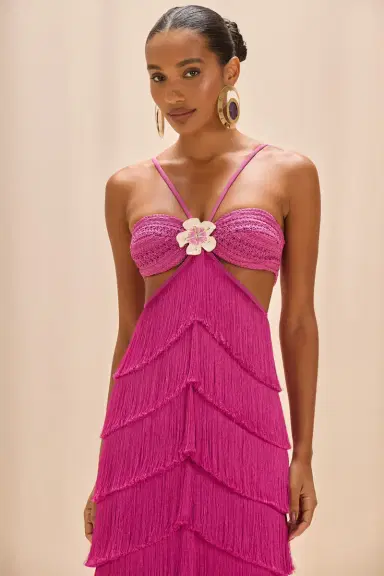 PatBo LYA FRINGE MIDI DRESS | Thumbnail 2 PatBo LYA FRINGE MIDI DRESS | Thumbnail 2