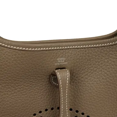 HERMÈS Hermes Evelyne TPM Etoupe Clemence Palladium Hardware | Thumbnail 7