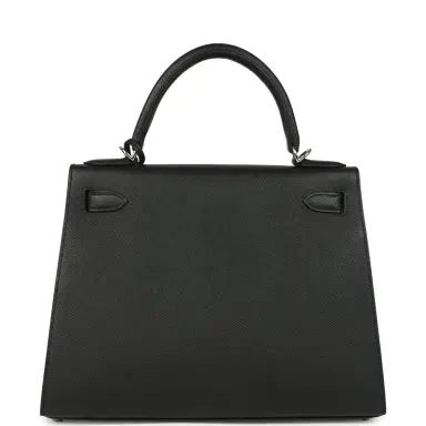 HERMÈS Hermes Kelly Sellier 28 Black Epsom Palladium Hardware | Thumbnail 4 HERMÈS Hermes Kelly Sellier 28 Black Epsom Palladium Hardware | Thumbnail 4