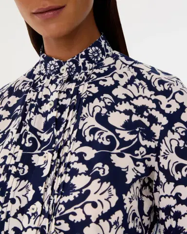 Emporio Sirenuse Chiara Shirt in Lotus Flower Print | Thumbnail 2 Emporio Sirenuse Chiara Shirt in Lotus Flower Print | Thumbnail 2