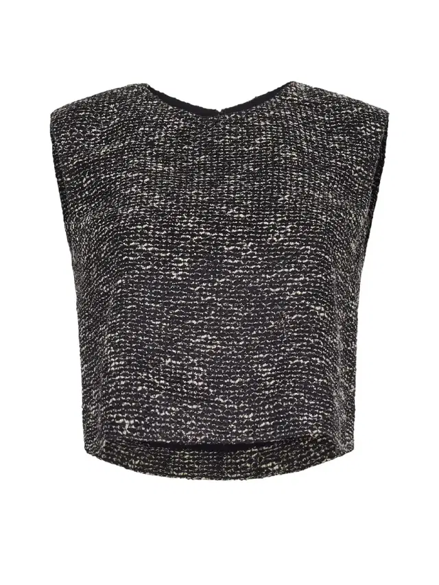 Adam Lippes Mercer Top in Tweed Organza
