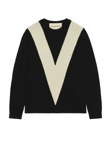 Valentino V Logo Wool Sweater | Thumbnail 4
