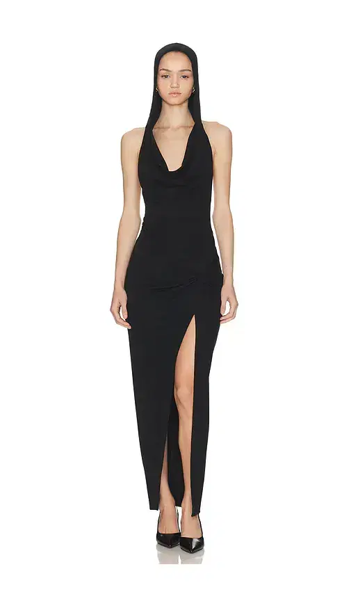 HAELO Hooded Draped Dress