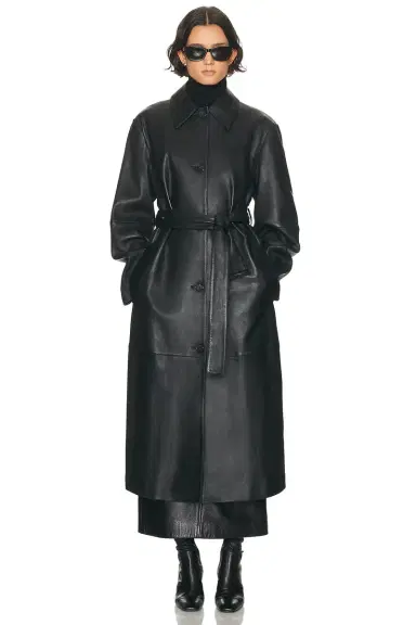 TOTEME Grained Leather Straight Skirt | Thumbnail 5 TOTEME Grained Leather Straight Skirt | Thumbnail 5