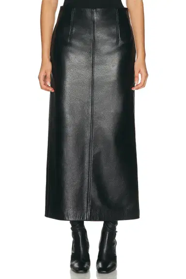 TOTEME Grained Leather Straight Skirt | Thumbnail 1 TOTEME Grained Leather Straight Skirt | Thumbnail 1