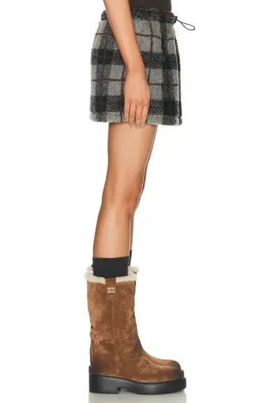 Miu Miu Teddy Check Skirt | Thumbnail 2