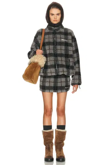 Miu Miu Teddy Check Skirt | Thumbnail 5
