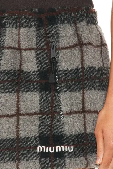 Miu Miu Teddy Check Skirt | Thumbnail 6