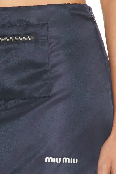 Miu Miu Nylon Gazare Pile Skirt | Thumbnail 6 Miu Miu Nylon Gazare Pile Skirt | Thumbnail 6