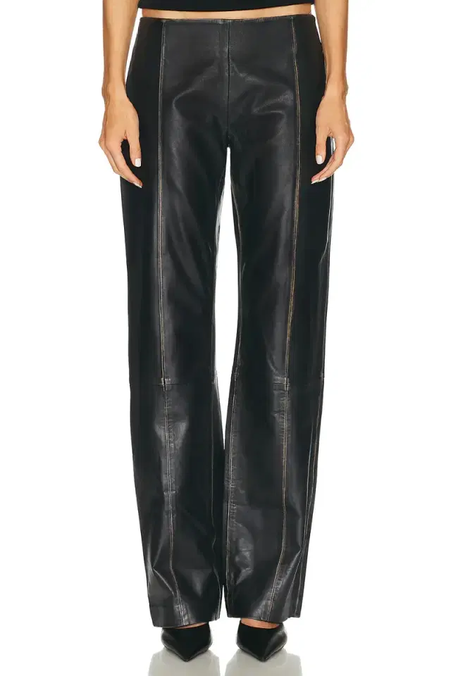 St. Agni Brushed Leather Pant