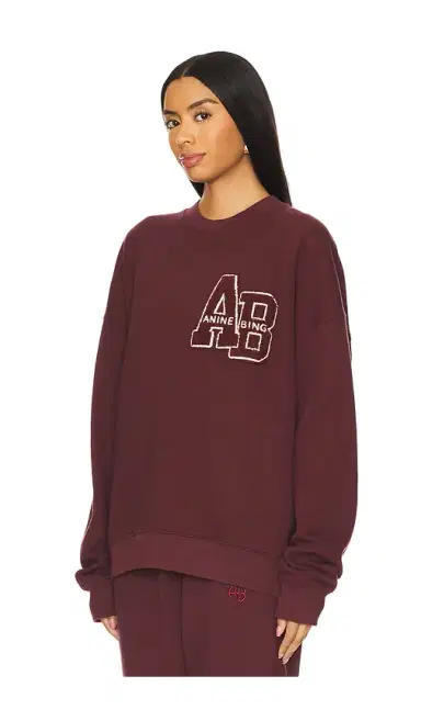 Anine Bing Miles Oversized Sweatshirt Letterman | Thumbnail 2 Anine Bing Miles Oversized Sweatshirt Letterman | Thumbnail 2