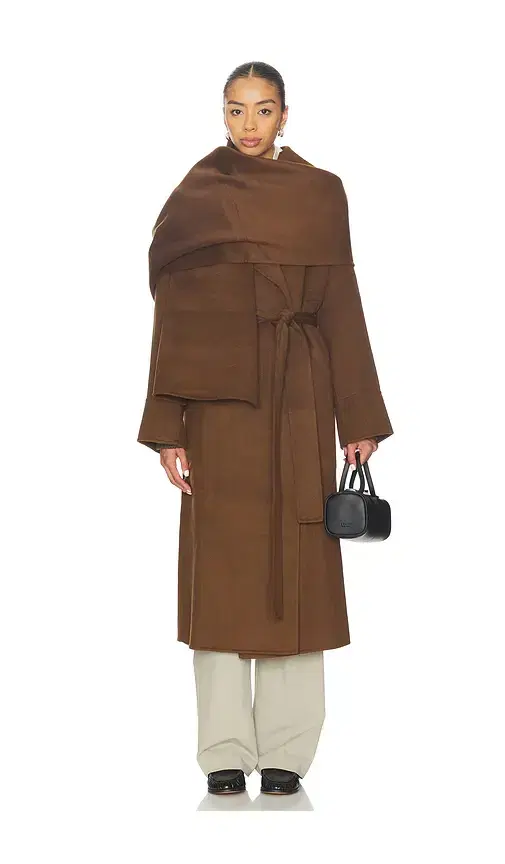 Candice Scarf Double Wool Long Coat