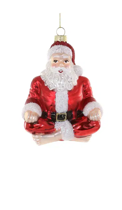 Yoga Santa Ornament
