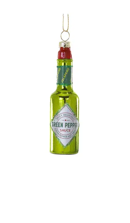 Green Hot Sauce Ornament