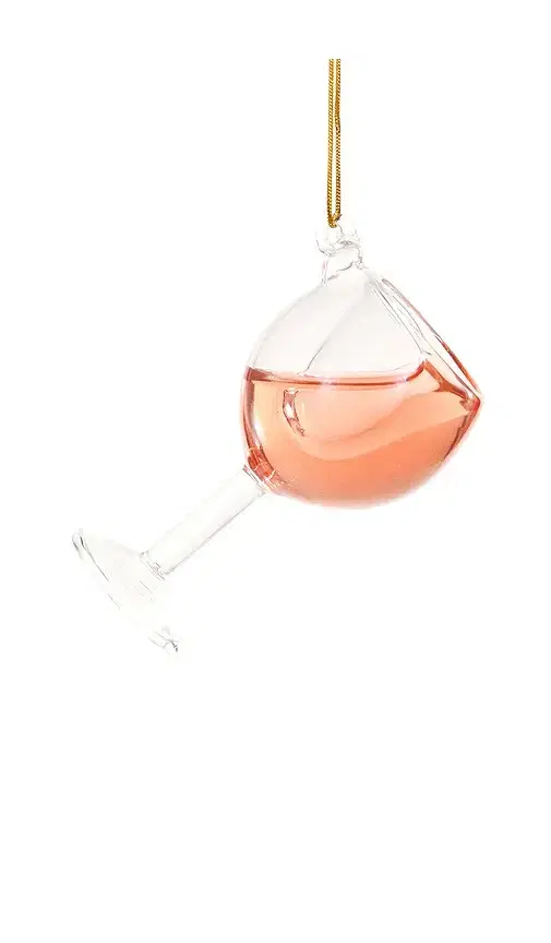 Glass Of Pink Wine Ornament