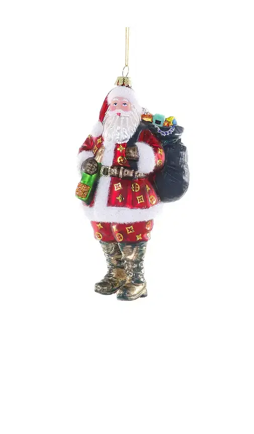 Luxe Santa Ornament