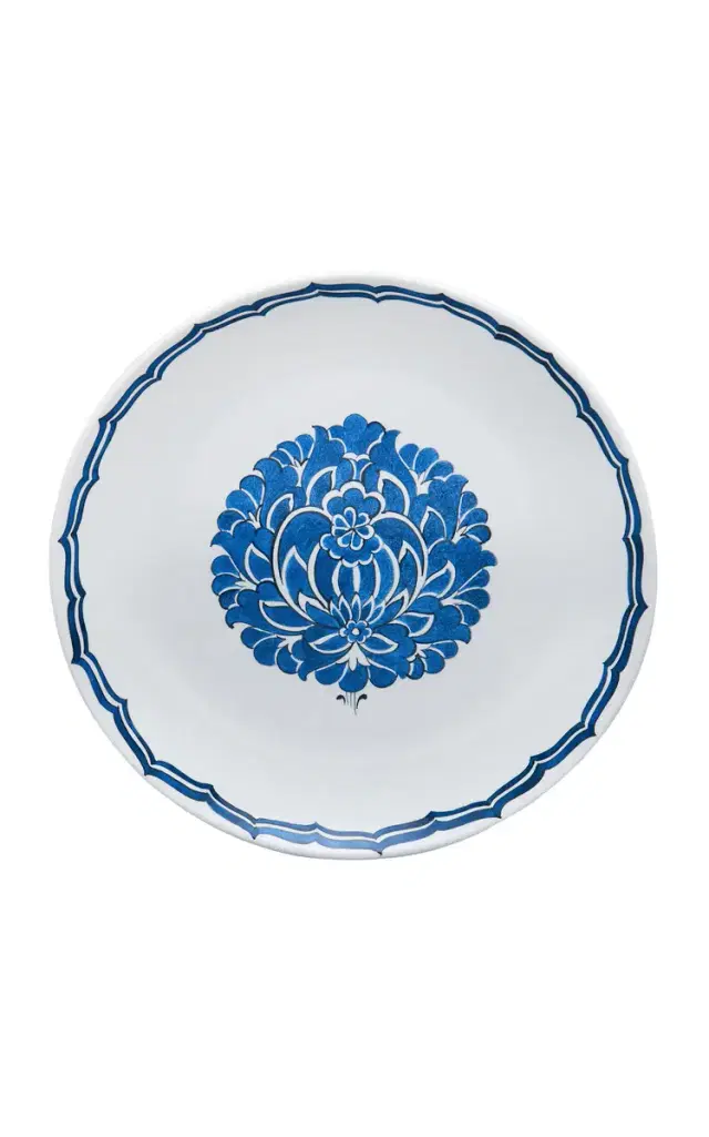 The Lotus Dessert Plate; Blue - Blue