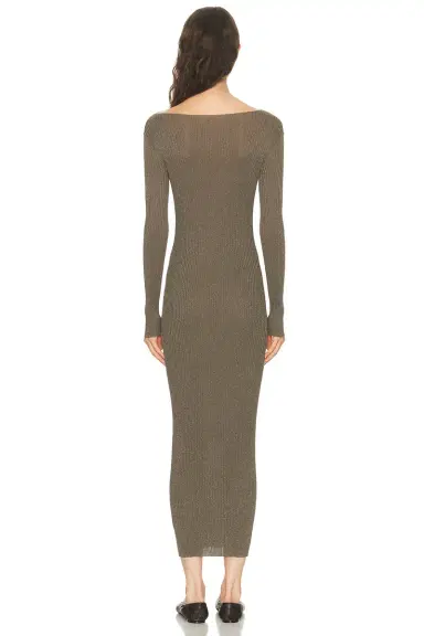 LESET Blake Rib Long Sleeve Maxi Dress | Thumbnail 3 LESET Blake Rib Long Sleeve Maxi Dress | Thumbnail 3