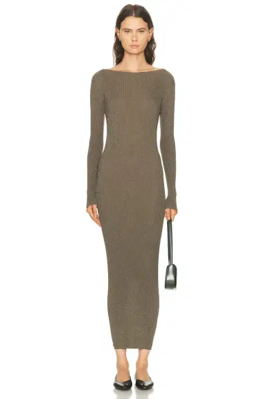 LESET Blake Rib Long Sleeve Maxi Dress | Thumbnail 1 LESET Blake Rib Long Sleeve Maxi Dress | Thumbnail 1