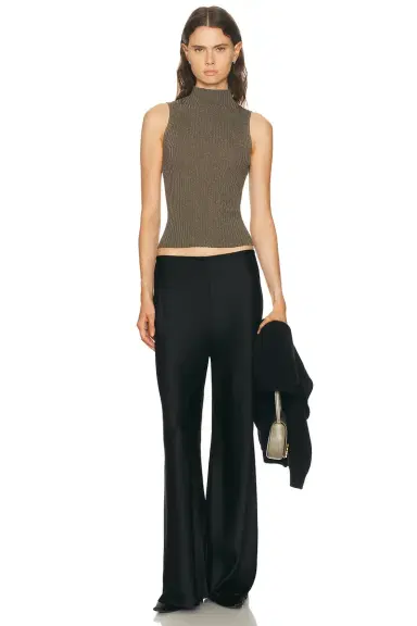 LESET Blake Rib Sleeveless Turtleneck Top | Thumbnail 4
