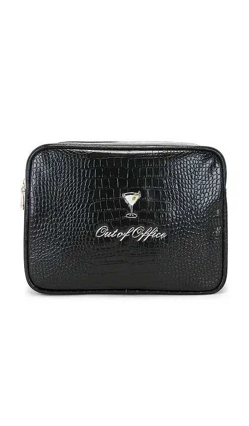 Abbode Out Of Office Martini Croc Pouch