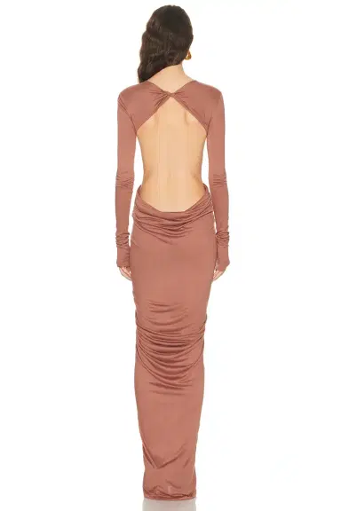 RICK OWENS LILIES Poppy Long Sleeve Gown | Thumbnail 3