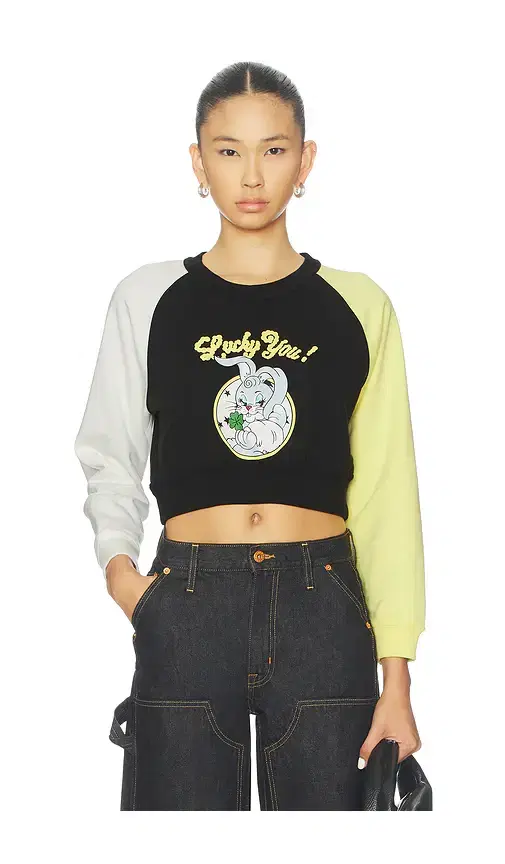 Kenzo Lucky Me Cartoon Cropped Sweatshirt