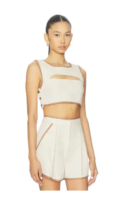 Matthew Bruch Bound Cutout Crop Top | Thumbnail 2