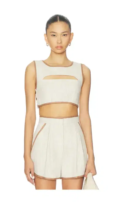 Matthew Bruch Bound Cutout Crop Top | Thumbnail 1