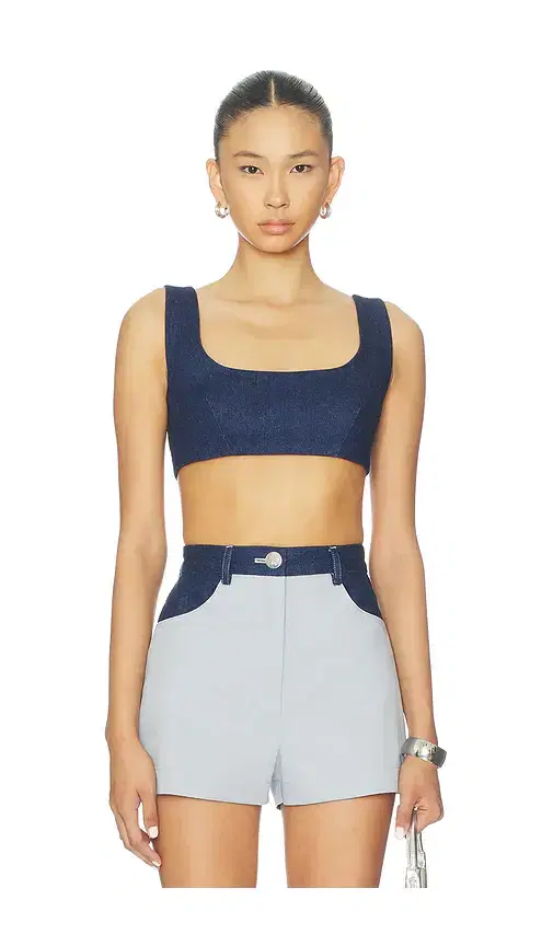 MATTHEW BRUCH Tie Back Crop Top