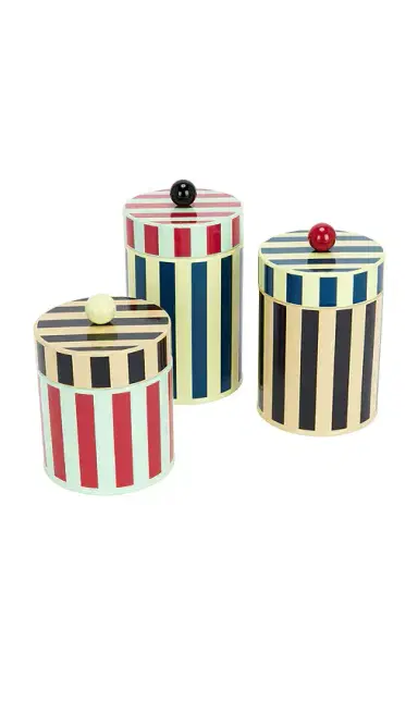 Dusen Dusen Set Of 3 Stripe Canister | Thumbnail 2