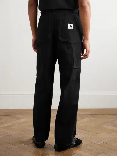 Sacai Carhartt WIP Straight-Leg Belted Panelled Cotton-Canvas Trousers - Men | Thumbnail 4 Sacai Carhartt WIP Straight-Leg Belted Panelled Cotton-Canvas Trousers - Men | Thumbnail 4