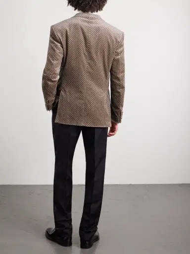 dunhill Slim-Fit Printed Cotton-Blend Velvet Tuxedo Jacket - Men | Thumbnail 4