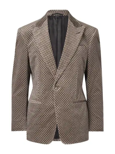 dunhill Slim-Fit Printed Cotton-Blend Velvet Tuxedo Jacket - Men | Thumbnail 1