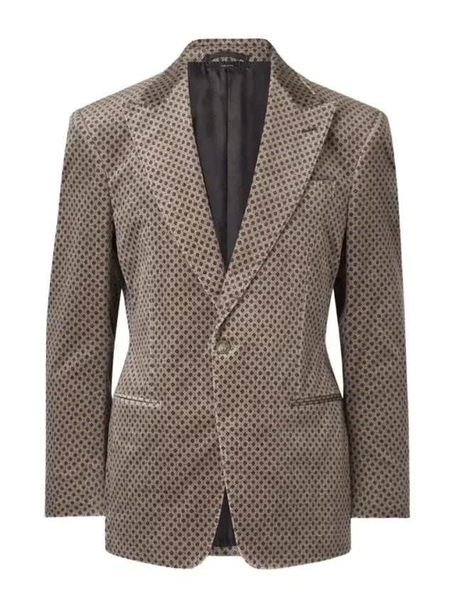 dunhill Slim-Fit Printed Cotton-Blend Velvet Tuxedo Jacket - Men
