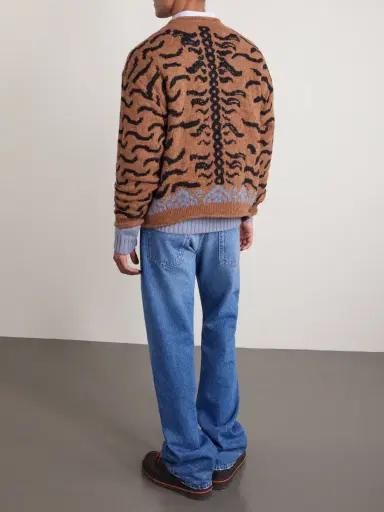KAPITAL Nepal Tiger Intarsia Wool-Blend Sweater - Men | Thumbnail 3 KAPITAL Nepal Tiger Intarsia Wool-Blend Sweater - Men | Thumbnail 3