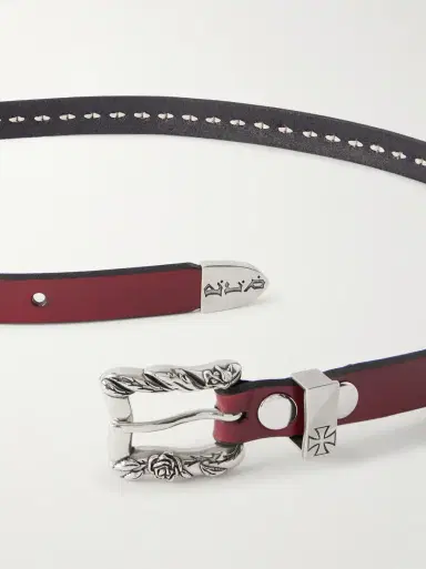 Enfants Riches Déprimés 2cm Logo-Embossed Studded Leather Belt - Men | Thumbnail 3