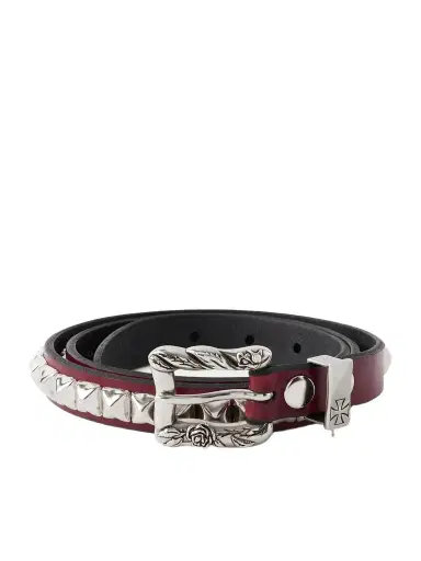 Enfants Riches Déprimés 2cm Logo-Embossed Studded Leather Belt - Men | Thumbnail 1