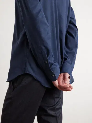 Canali Cotton and Cashmere-Blend Shirt - Men | Thumbnail 5