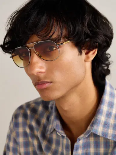 Cutler and Gross The Great Frog Bowie Aviator-Style Titanium Sunglasses - Men | Thumbnail 2
