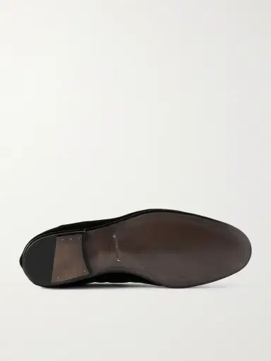 Tom Ford Steven Striped Velvet Slippers - Men | Thumbnail 3 Tom Ford Steven Striped Velvet Slippers - Men | Thumbnail 3