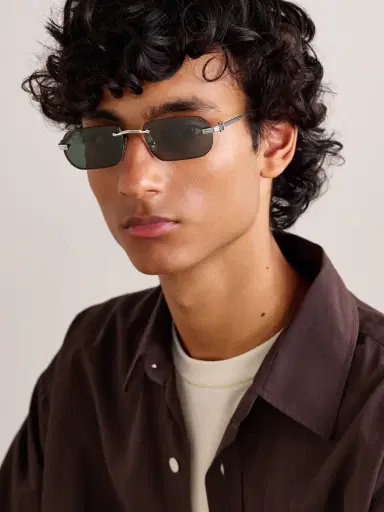 Cartier Eyewear Première De Cartier Square-Frame Rimless Acetate and Silver-Tone Sunglasses - Men | Thumbnail 2 Cartier Eyewear Première De Cartier Square-Frame Rimless Acetate and Silver-Tone Sunglasses - Men | Thumbnail 2