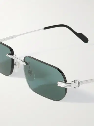 Cartier Eyewear Première De Cartier Square-Frame Rimless Acetate and Silver-Tone Sunglasses - Men | Thumbnail 3 Cartier Eyewear Première De Cartier Square-Frame Rimless Acetate and Silver-Tone Sunglasses - Men | Thumbnail 3