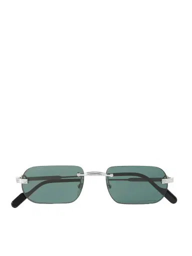 Cartier Eyewear Première De Cartier Square-Frame Rimless Acetate and Silver-Tone Sunglasses - Men | Thumbnail 1 Cartier Eyewear Première De Cartier Square-Frame Rimless Acetate and Silver-Tone Sunglasses - Men | Thumbnail 1
