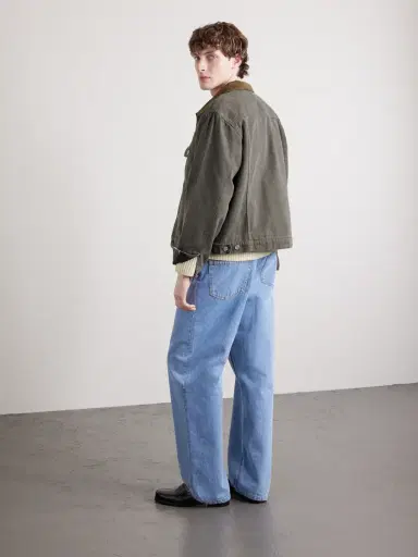 Frame Suede-Trimmed Cotton-Canvas Trucker Jacket - Men | Thumbnail 4