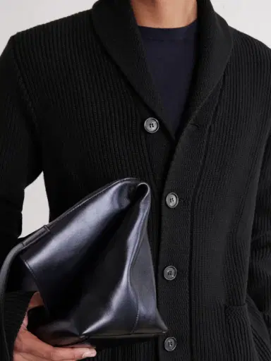 William Lockie Duncan Shawl-Collar Ribbed Merino Wool and Cashmere-Blend Cardigan - Men | Thumbnail 5 William Lockie Duncan Shawl-Collar Ribbed Merino Wool and Cashmere-Blend Cardigan - Men | Thumbnail 5