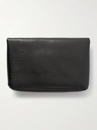 Saint Laurent Logo-Embellished Full-Grain Leather Pouch - Men | Thumbnail 3